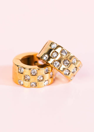 Chunky Diamond Huggies