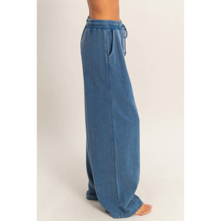 Downtown Navy Wide-Leg Pants