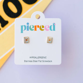 Notebook Stud Earrings