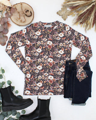 Blair Long Sleeve Top - Blushwood Floral