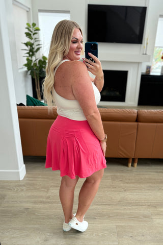 Game, Set and Match Tennis Skort in Flamingo Pink