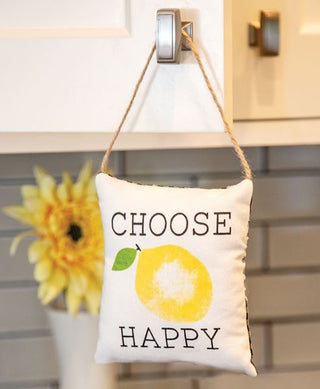 Choose Happy Mini Pillow Ornament