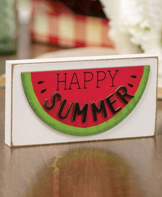 Happy Summer Watermelon Block