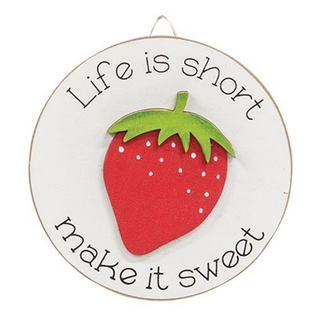 Strawberry Mini Round Easel Signs