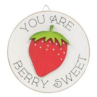 Strawberry Mini Round Easel Signs