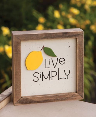 Live Simply Lemon Frame