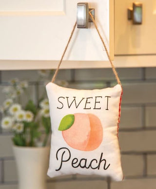 Sweet Peach Mini Pillow Ornament