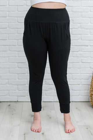 Solid Black Joggers with Pockets