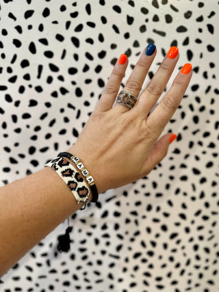 Mama Clay Disk Bracelet in Black