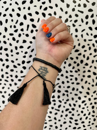 Mama Clay Disk Bracelet in Black