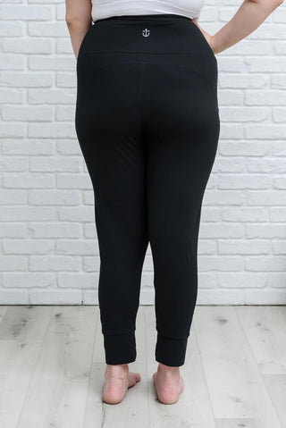 Solid Black Joggers with Pockets