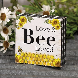 Love & Bee Loved Block Sign