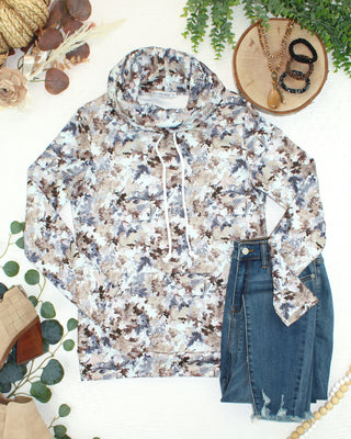 Soft Funnel Neck - Neutral Leaves