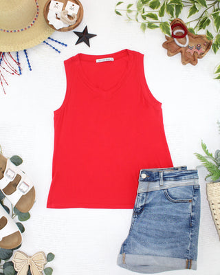 Noelle Tank - Red