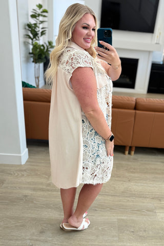 Pieces of Me Longline Lace Button Up