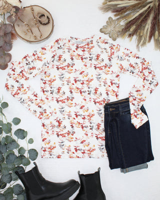 Blair Long Sleeve Top - Autumn Watercolor