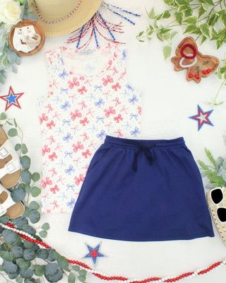Serena Luxe Skort - Navy