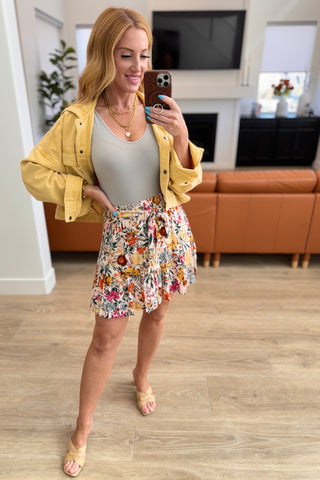 Spring Fields Floral Skirt