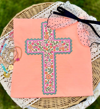 Cross Faux Stitch Graphic Tee