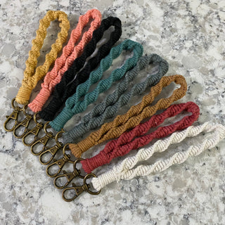 Twisted Macrame Bracelet Keychain