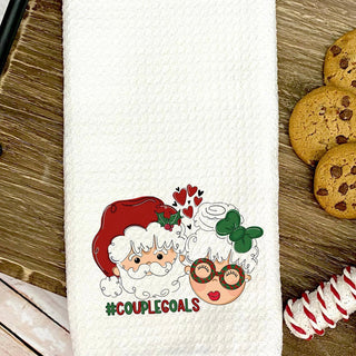 Couple Goals Santa Mrs. Claus Holiday Towel