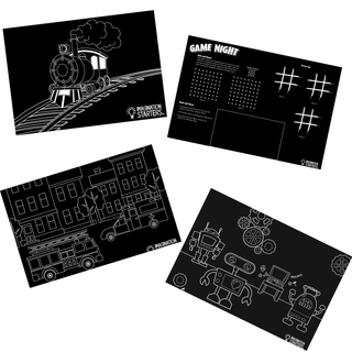 Chalkboard Action Placemat - Set of 4