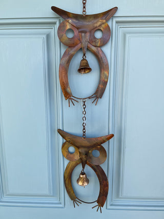 Double Owl Windchime