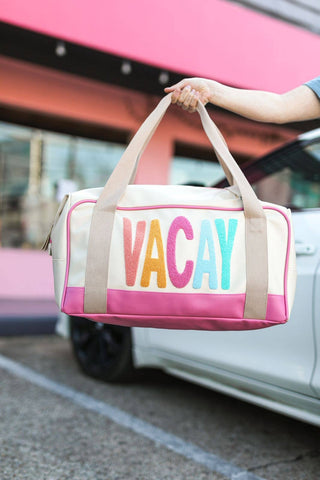 Duffle Bag Extra Long - Vacay (Cream / Pink)