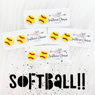 12.5mm Acrylic Softball Studs