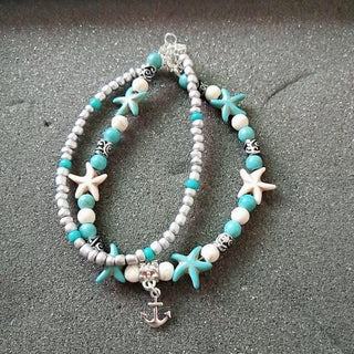 Beaded Turquoise Anklet