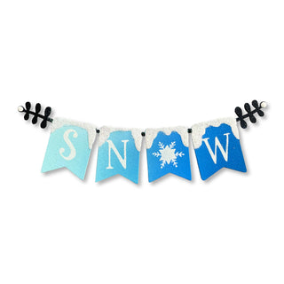 Snow Banner Magnet Blue