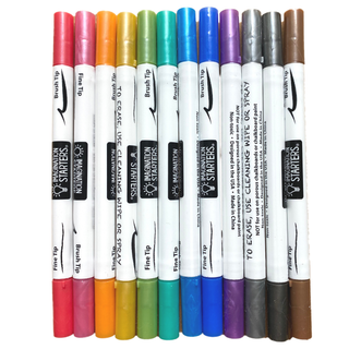 Dual Tip Metallic Chalk Markers Set of 12