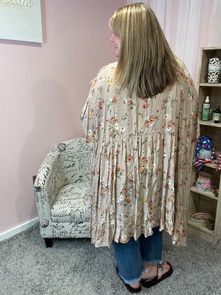 Hazelnut Floral Cardigan