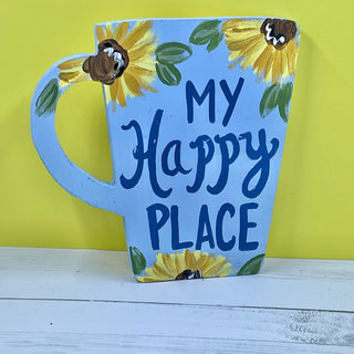 My Happy Place Sunflower Coffee Sign