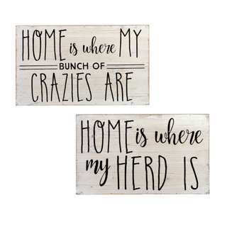 Crazy Family Wall Decor Plaques