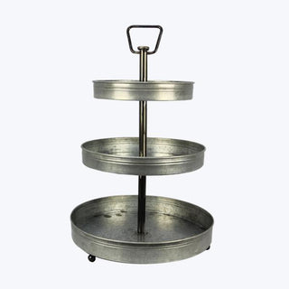 Tin Triple Layer Tiered Tray