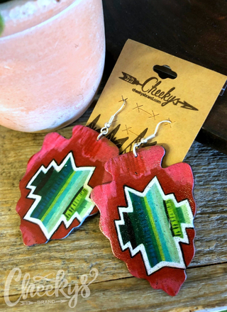 San Juan Painted Arrowhead Earrings