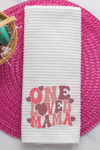 One Loved Mama Heart Stack Towel