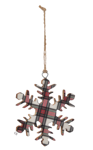 Plaid Snowflake Ornaments
