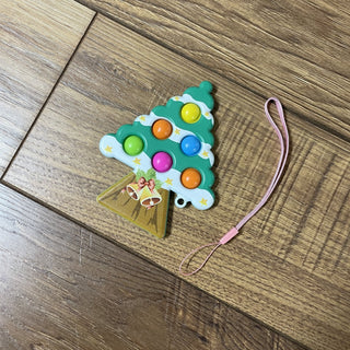 Christmas Tree Fidget Popper Keychain