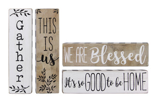 Farmhouse Mini Wood Block Signs