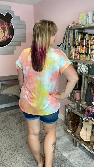 Tie Dye Cut Out Tunic