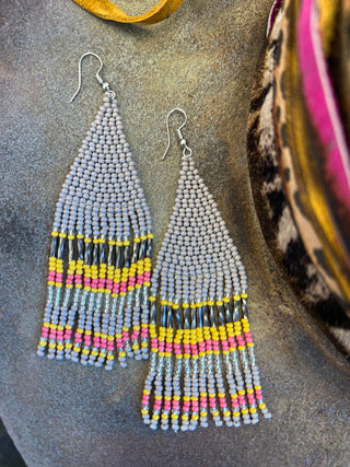 Bead Seed Fringe Earrings