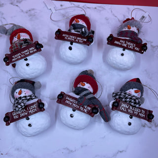 Cozy Snowman Ornaments