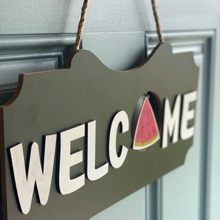 Interchangeable Black Welcome Sign