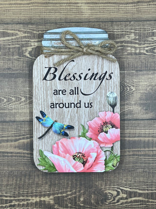 Printed Mason Jar Easel Signs