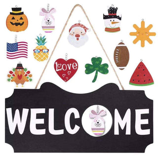 Interchangeable Black Welcome Sign