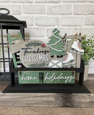 UNFINISHED Farmhouse Christmas Insert DIY Set for Wagon