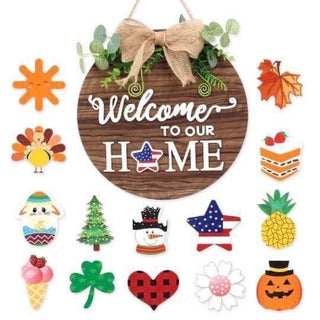 Interchangeable Brown Welcome Sign