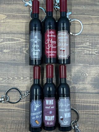 Multi-Function Wine Bottle Key Rings